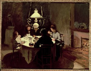 ディナー、1868-9 作： Claude Monet